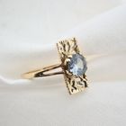 Image 7 of Retro gold ring with aquamarine