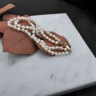 Image 2 of 18 ct. Gold pearl bracelet | 15.5 cm