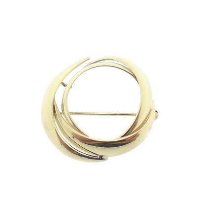 Image 1 of Vintage gold abstract brooch