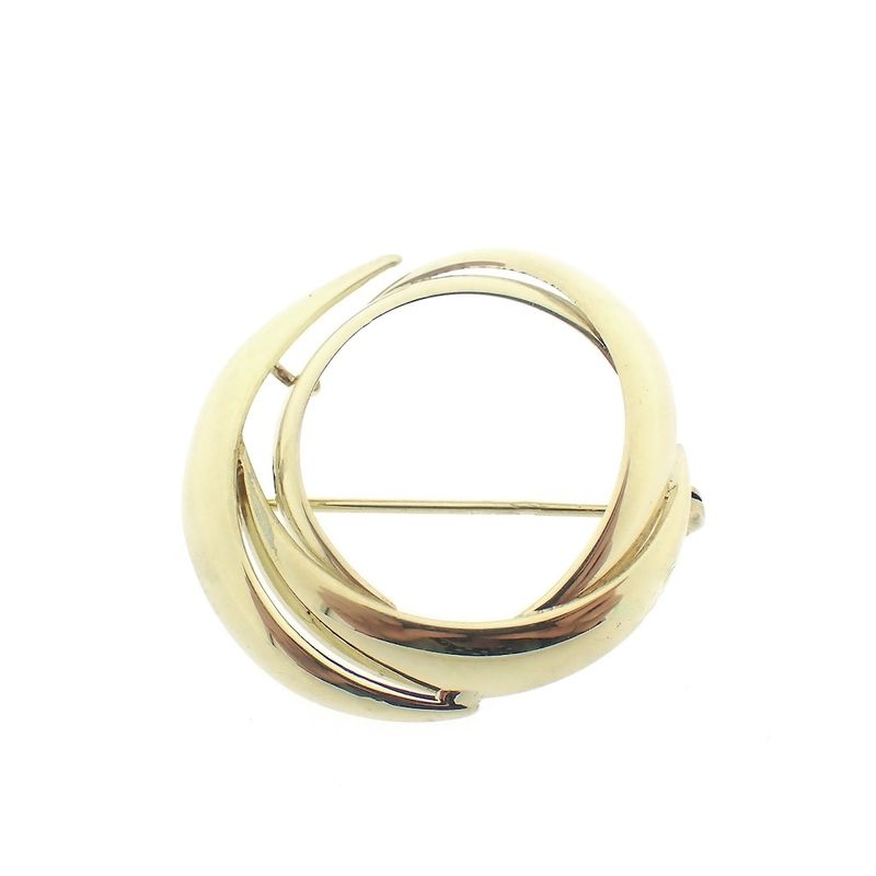 Image 1 of Vintage gold abstract brooch