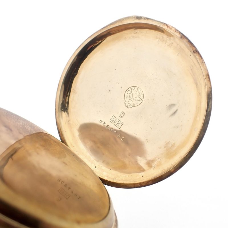 Image 7 of Omega; Antique 18k gold pocket watch
