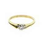 Image 7 of Gold solitaire ring with diamond; 0.14 ct.