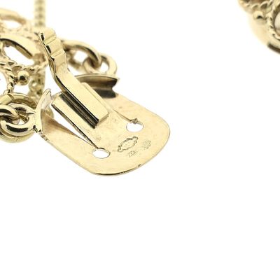 Image 2 of Antique gold boat bracelet with garnet