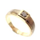 Image 1 of 18-karat gold ring with a matte band | 0.07 ct diamond