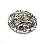 Image 1 of Large silver brooch | Floral design