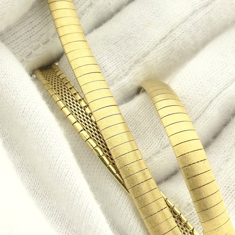 Image 8 of Gold matte Omega link necklace