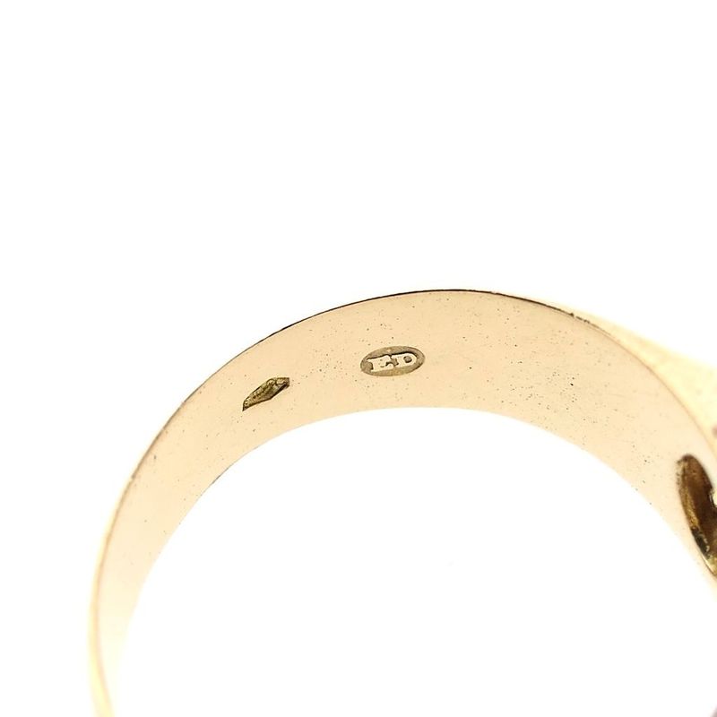 Image 6 of Vintage rose gold solitaire ring with garnet