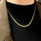 Image 10 of Gold twisted/Singapore link chain