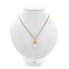 Afbeelding 3 van Bicolor gouden hanger met parel en diamant; 0,20 ct.
