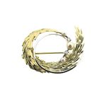 Image 2 of Vintage two-tone gold brooch with pearl and diamonds; 0.06 ct.