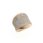 Image 10 of Rose gold ring pavé set with diamonds; 1.71 ct.
