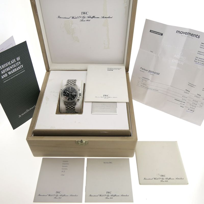 Image 4 of IWC Flieger 'Doppelchronograph' IW371319; Automatic men's watch with rattrapante chronograph