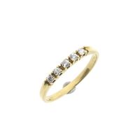 Gold ring with zirconia