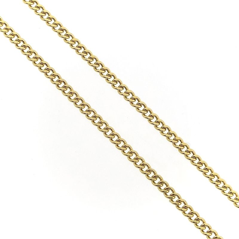 Image 3 of Gold gourmet link chain | 41.5 cm