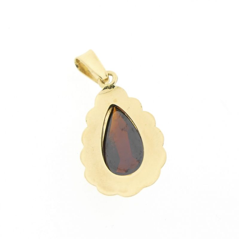 Image 7 of Vintage gold pendant with garnet