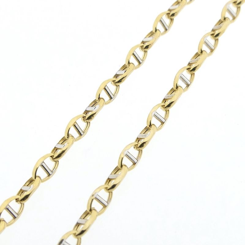 Image 6 of Two-tone gold fantasy link necklace; Midas