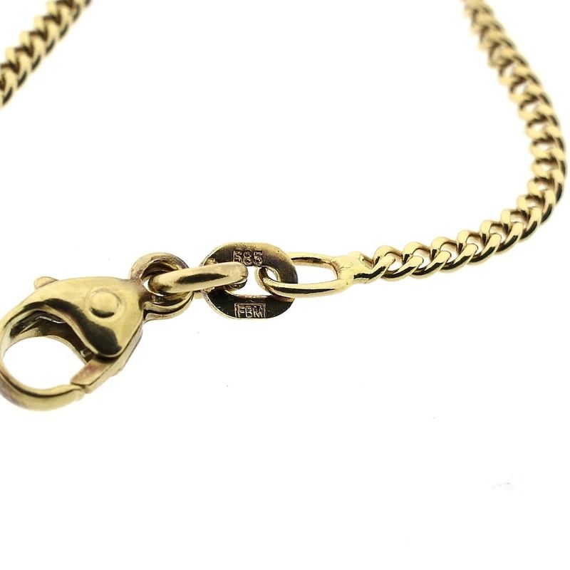 Image 3 of Gold gourmet link chain | 54 cm
