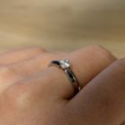 Image 2 of 18-karat white gold solitaire ring with 0.25 ct. diamond