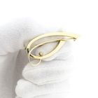 Afbeelding 11 van Vintage gouden abstracte broche met zirconia