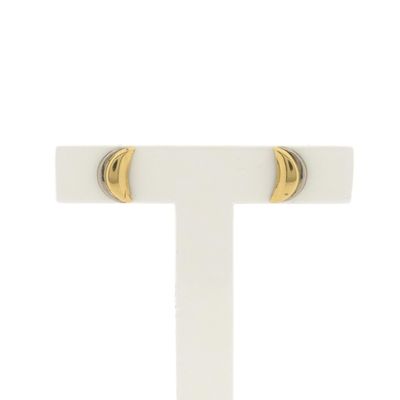 Image 1 of Two-tone gold stud earrings
