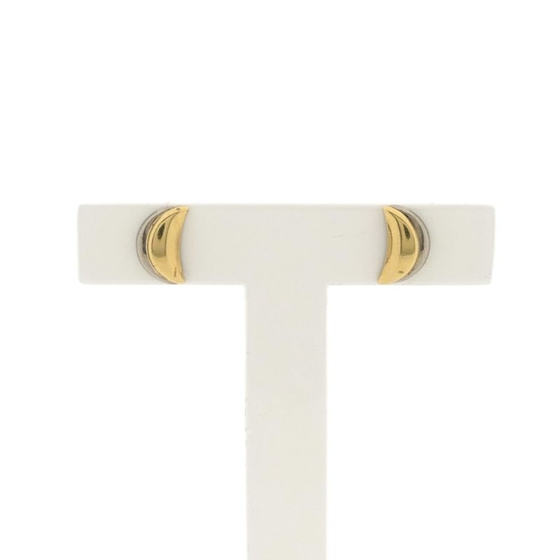 Image 1 of Two-tone gold stud earrings