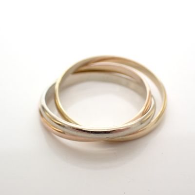 Image 2 of Tricolor gold trinity ring