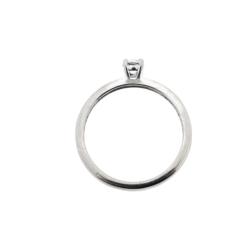 Image 3 of White gold solitaire ring with zirconia; Blush