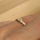 Image 5 of Gold solitaire ring with zirconia