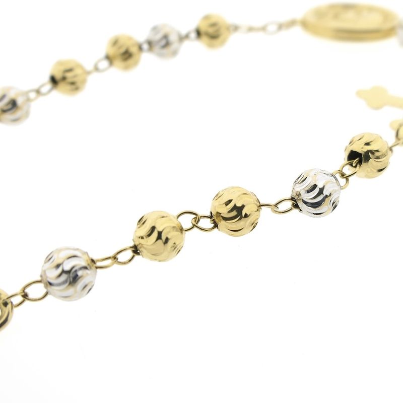 Image 7 of 18K Two-tone bracelet made from a rosary