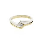 Image 3 of Two-tone gold solitaire ring with 0.12 ct. diamond | Diamonde