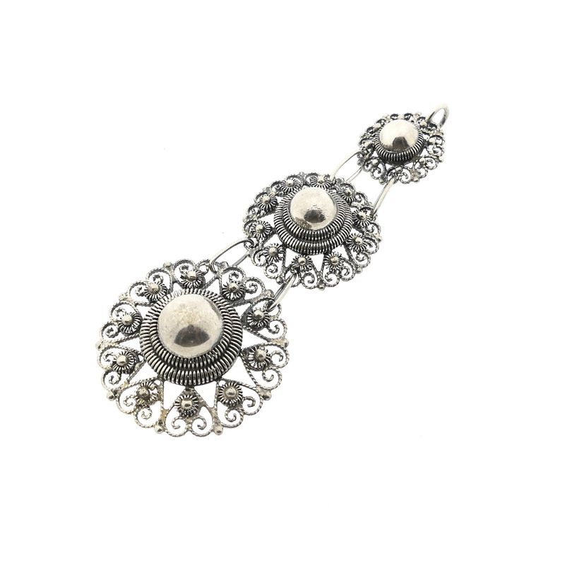 Image 7 of Antique Silver Pendant with Filigree Technique