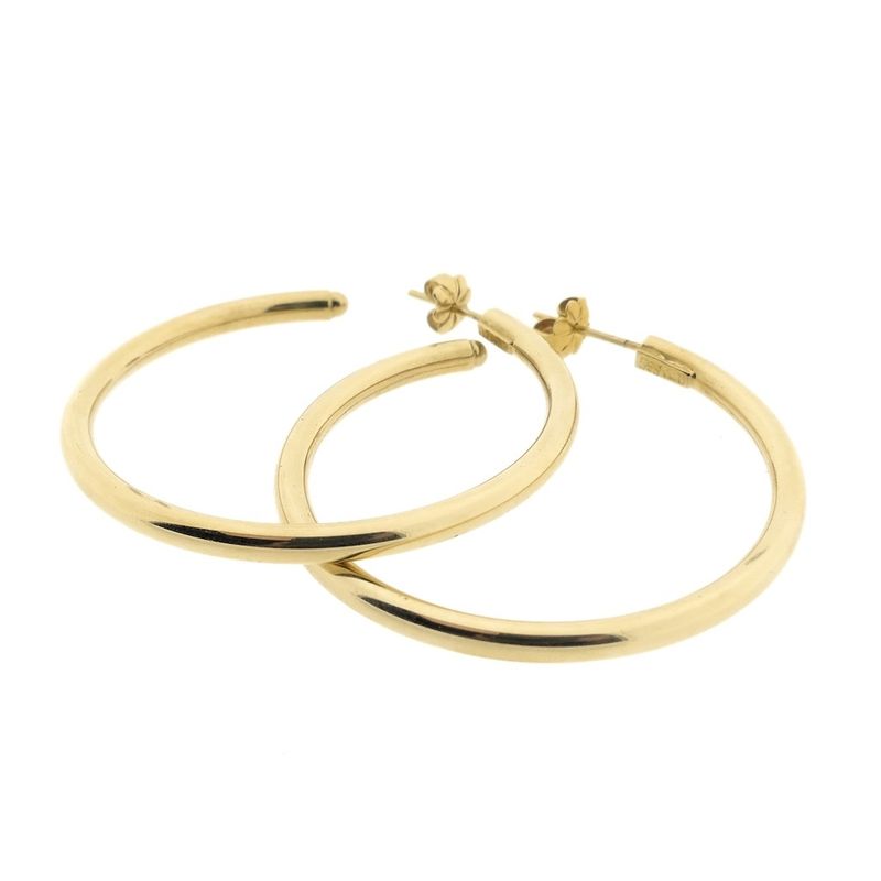 Image 5 of Vintage gold earrings; Ø 48.0 mm