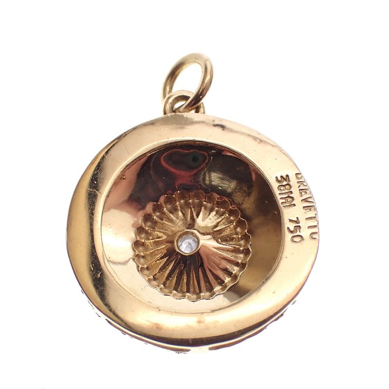 Image 4 of 18-karat gold filigree pendant with sapphire | Brevetto