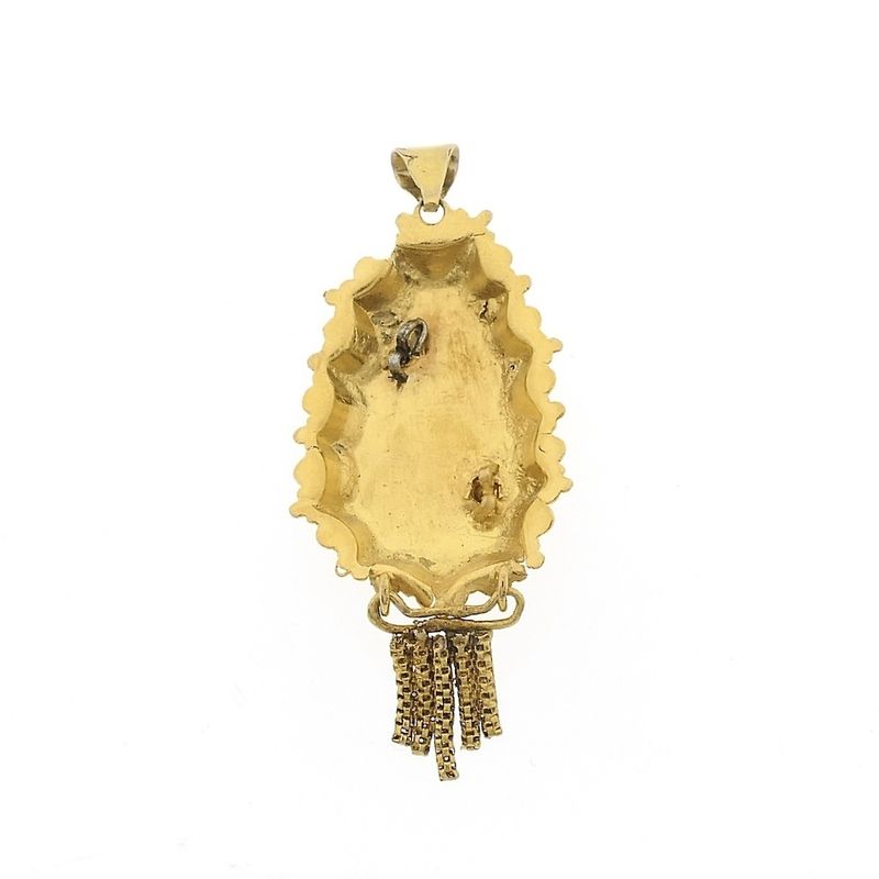 Image 5 of Antique gold pendant of a hat bell