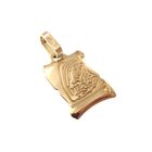 Image 2 of Gold pendant of a scroll with engraving