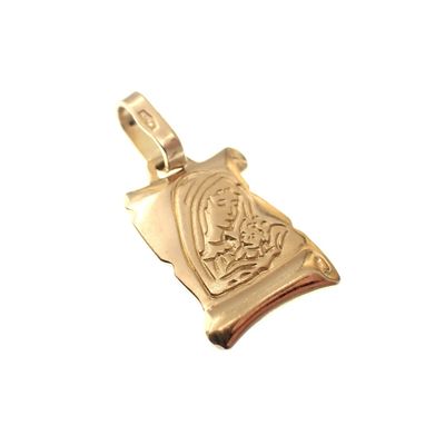 Gold pendant of a scroll with engraving Image 2 of Gold pendant of a scroll with engraving