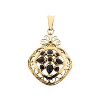 Gold Pendant with Garnet