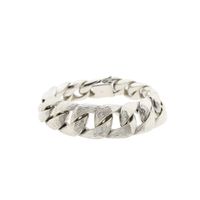White gold gourmet link bracelet