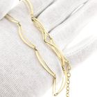 Image 9 of Tricolor gold navy link necklace | 51 cm