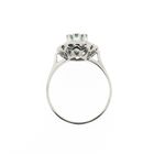 Image 5 of Gold ring with emerald and diamond; 0.03 ct.