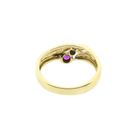 Image 7 of Gold ring with ruby and diamond; 0.02 ct.