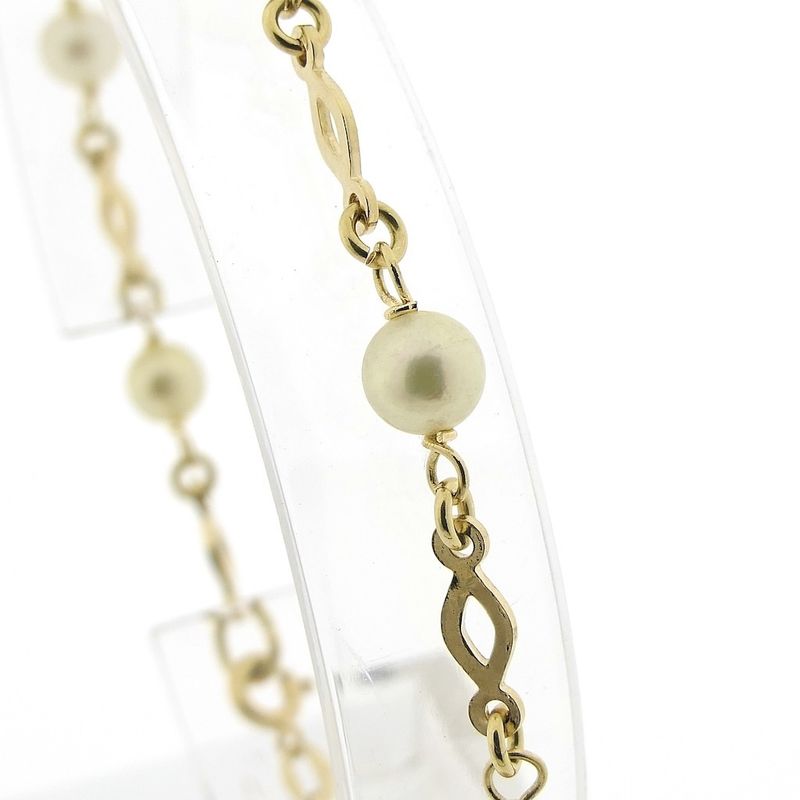 Image 5 of Gold bracelet with pearls | 20 cm