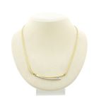 Image 1 of Two-tone gold necklace with a fixed pendant and diamond; 0.17 ct. | 45.5 cm | Le Chic