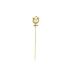 Image 1 of Antique gold lapel pin, tie pin of a harp