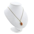 Image 5 of Gold Pendant with Blood Coral and Pearl; 14 Karat