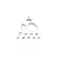 Solid silver pendant of an abstract elephant.