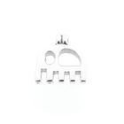 Image 1 of Solid silver pendant of an abstract elephant.