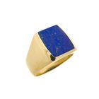 Image 1 of Gold signet ring with lapis lazuli