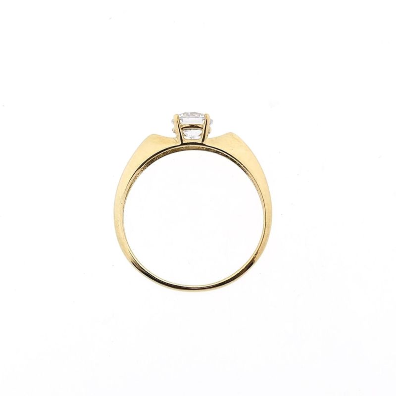 Afbeelding 9 van Gouden solitair ring met zirconia