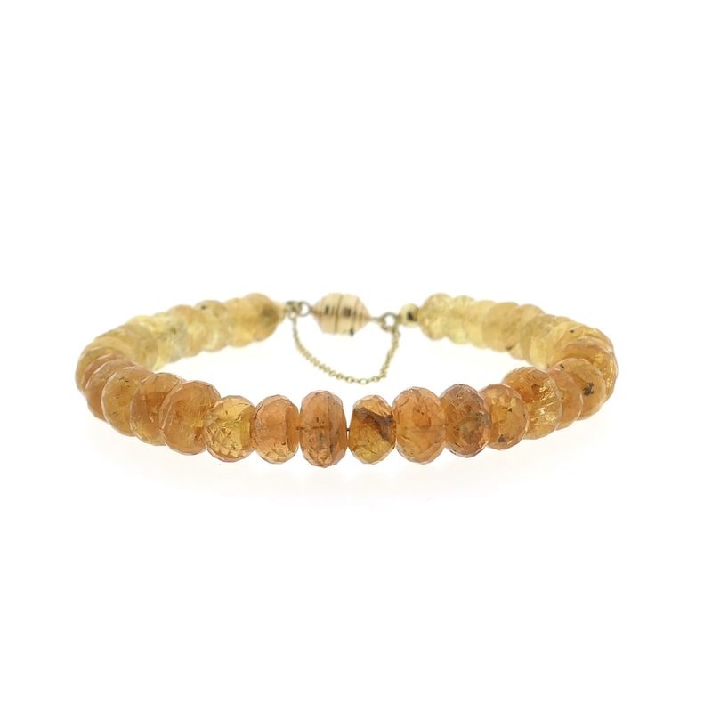 Image 1 of 9 carat citrine bead bracelet | 20 cm